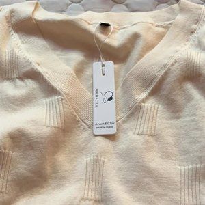 Women's Fall Fashion 2023 V Neck Long Sleeve Pullover Knitted Casual Sweater Top